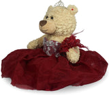 20" Sweet 16 Light Brown Bear With Embroidery "Sweet 16"- B16632A-7 Burgundy