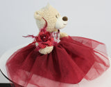 20" Light Brown Bear - B16632N-7 Burgundy