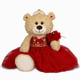 20" Light Brown Bear - B16632N-14G Red With Gold Trim