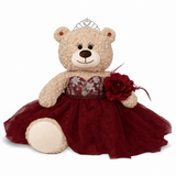 20" Light Brown Bear - B16632N-7 Burgundy