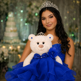 20" Quince White Bear With Embroidery "Mis 15 Anos" - B16831-15 Royal Blue