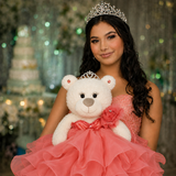 20" Quince White Bear With Embroidery "Mis 15 Anos" - B16831-20 Flamingo