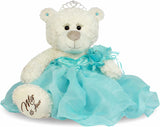 20" Quince White Bear With Embroidery "Mis 15 Anos" - B16831-23 Aqua