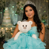 20" Quince White Bear With Embroidery "Mis 15 Anos" - B16831-23 Aqua