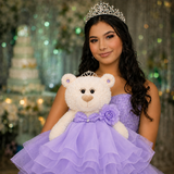 20" Quince White Bear With Embroidery "Mis 15 Anos" - B16831-5 Light Purple
