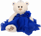 20" Sweet 16 White Bear With Embroidery "Sweet 16" - B16831A-15 Royal Blue