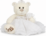 20" Sweet 16 White Bear With Embroidery "Sweet 16" - B16831A-1 White