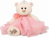 20" Sweet 16 White Bear With Embroidery "Sweet 16" - B16831A-3 Pink