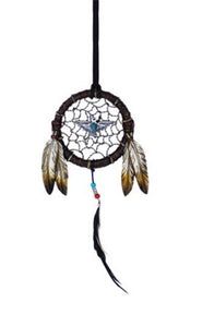 6.75"L- RING W/ FEATHER DREAMCATCHER BAI-664