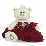 20" Quince White Bear With Embroidery "Mis 15 Anos" - B16631-7 Burgundy