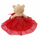 20" Quince Light Brown Bear With Embroidery "Mis 15 Anos" - B16632-14G Red With Gold Trim