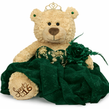 20" Sweet 16 Light Brown Bear With Embroidery "Sweet 16"- B16632A-33G Emerald Green