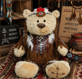 16" Indian Light Brown Bear With Embroidery - DB16832-1