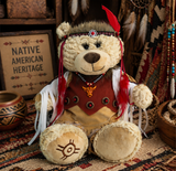 16" Indian Light Brown Bear With Embroidery - DB16832-2