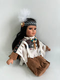 8" Porcelain Indian Doll "Little Cubs" (Set Of 12, 6 Asst'd) D08783K