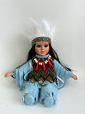 8" Porcelain Indian Doll "Little Cubs" (Set Of 12, 6 Asst'd) D08783K