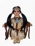 10" Porcelain Indian Doll, Little Cubs(Set Of 6 Asst'd)D10705K