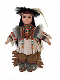 10" Porcelain Indian Doll, Little Cubs(Set Of 6 Asst'd)D10705K