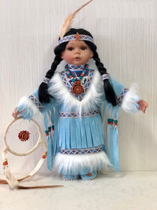 AMRITA, 12" Porcelain Indian Doll D12767