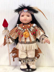 Chetan, 12" Porcelain Indian Doll D12775