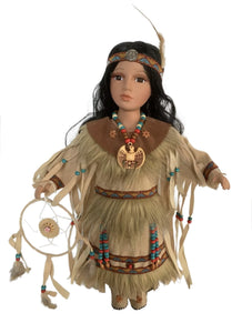 16" PORCELAIN INDIAN DOLL D16670, ALAMEDA