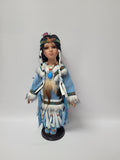 16" PORCELAIN INDIAN DOLL D16671, AQUENE