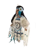 16" PORCELAIN INDIAN DOLL D16686, ZIHNA