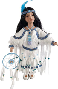 16" PORCELAIN INDIAN DOLL D16724, AMODINI