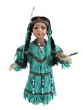 16" PORCELAIN INDIAN DOLL D16732, PRINCESS