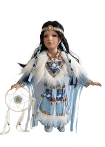 16" Porcelain Indian Doll D16758, Aquene