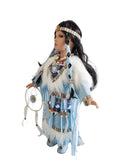 16" Porcelain Indian Doll D16758, Aquene