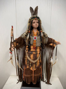 28" Porcelain Indian Doll D28673, Whispering Dove