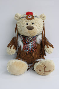 16" Indian Light Brown Bear With Embroidery - DB16832-1