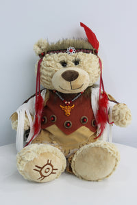 16" Indian Light Brown Bear With Embroidery - DB16832-2