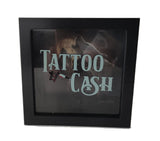 5.9"+2"+5.9" Wooden Coin Box - Tattoo Cash BY Collin Bogle DBV08151A-B