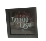 5.9"+2"+5.9" Wooden Coin Box - Tattoo Cash BY AL AGNEW DBV08335A-B