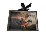 13.25" + 9.5" Wooden Tray With Eagle Symbol By JAMES A. MEGER DBV13411H