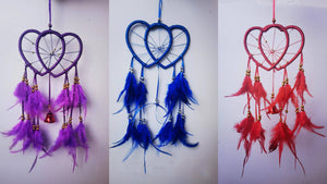 5.5"W Double Heart Dreamcatcher (Set of 3 Colors Asst'd) DC05394K