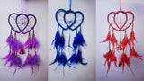 5.5"W Double Heart Dreamcatcher (Set of 3 Colors Asst'd) DC05394K