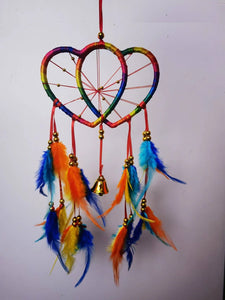 5.5"W Double Heart Dreamcatcher (Set of 3 Colors Asst'd) DC05395K