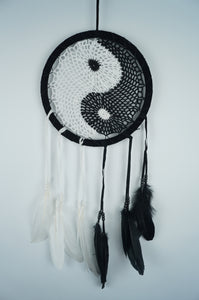 10"D Yin & Yang Crochet Dreamcatcher (Set of 2) DC10403K