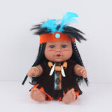 10" Vinyl Posable Native American Dolls (Set Of 6 Asst'd) DV10776K