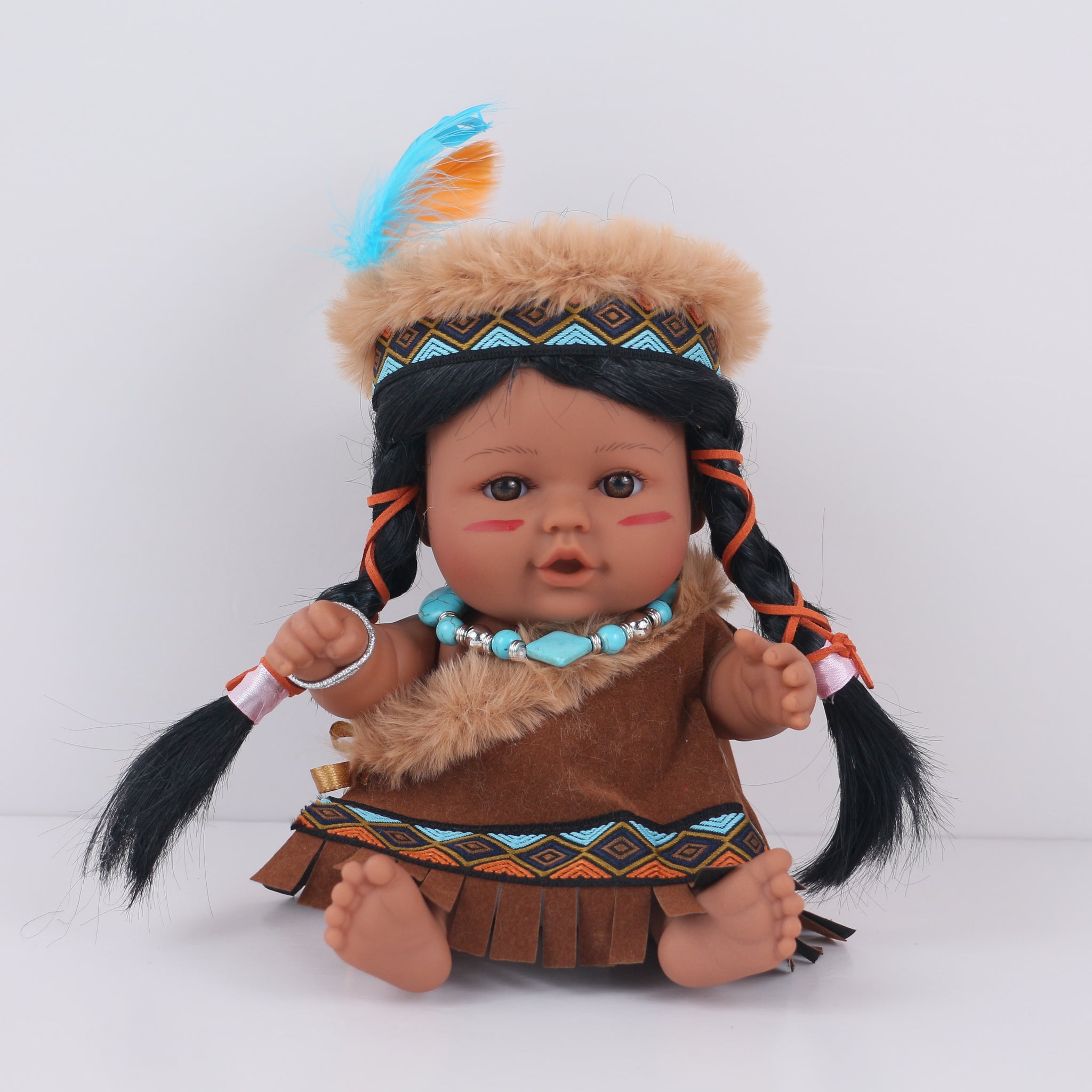 10 Vinyl Posable Native American Dolls Set Of 6 Asst d DV10776K Kinnex Dolls