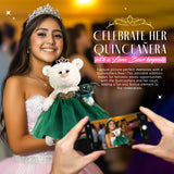 12" Quince Bear - B09631-33G Emerald Green