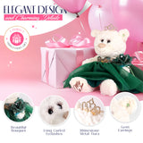 12" Quince Bear - B09631-33G Emerald Green