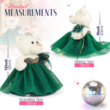 12" Quince Bear - B09631-33G Emerald Green