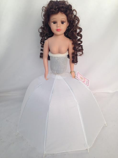 Wholesale 18'' Vinyl Doll's Body With Umbrella - KB18700V