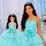 18" Sleeveless Umbrella Quince Dolls KB18724-23B Aqua