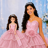 18" Sleeveless Umbrella Quince Dolls KB18724-30B Rose Gold