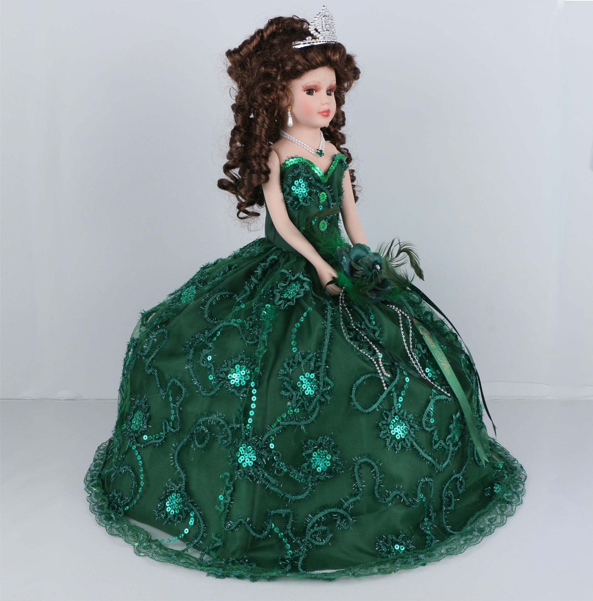 18" Quince Umbrella Dolls KB18725-33 Emerald Green Kinnex Dolls 18" Quince Umbrella Dolls KB18725-33 Emerald Green Kinnex Dolls